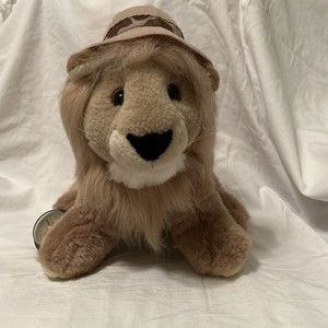 Vintage Rare 1987 Mattel Emotions Safari Jungle Lion Helmet Compass Plush 4170